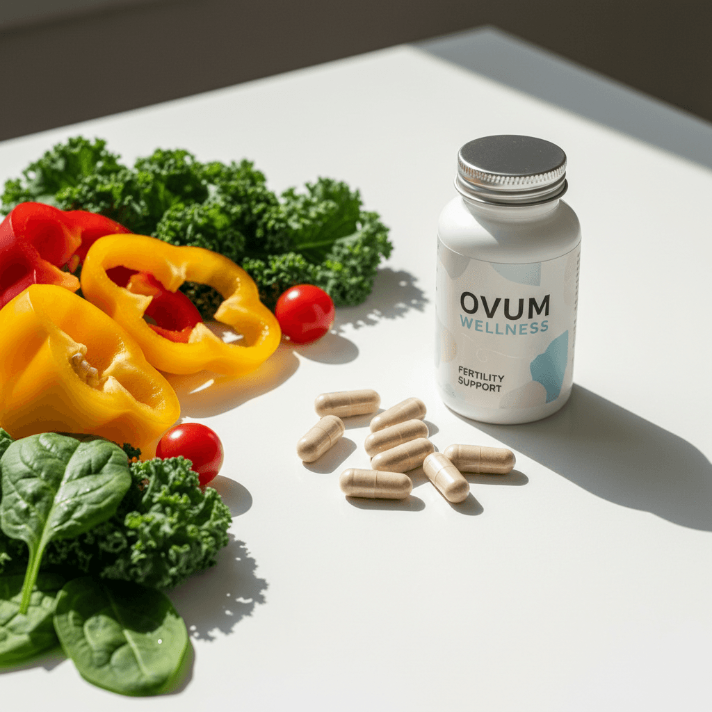 Fertility supplements with fresh vegetables