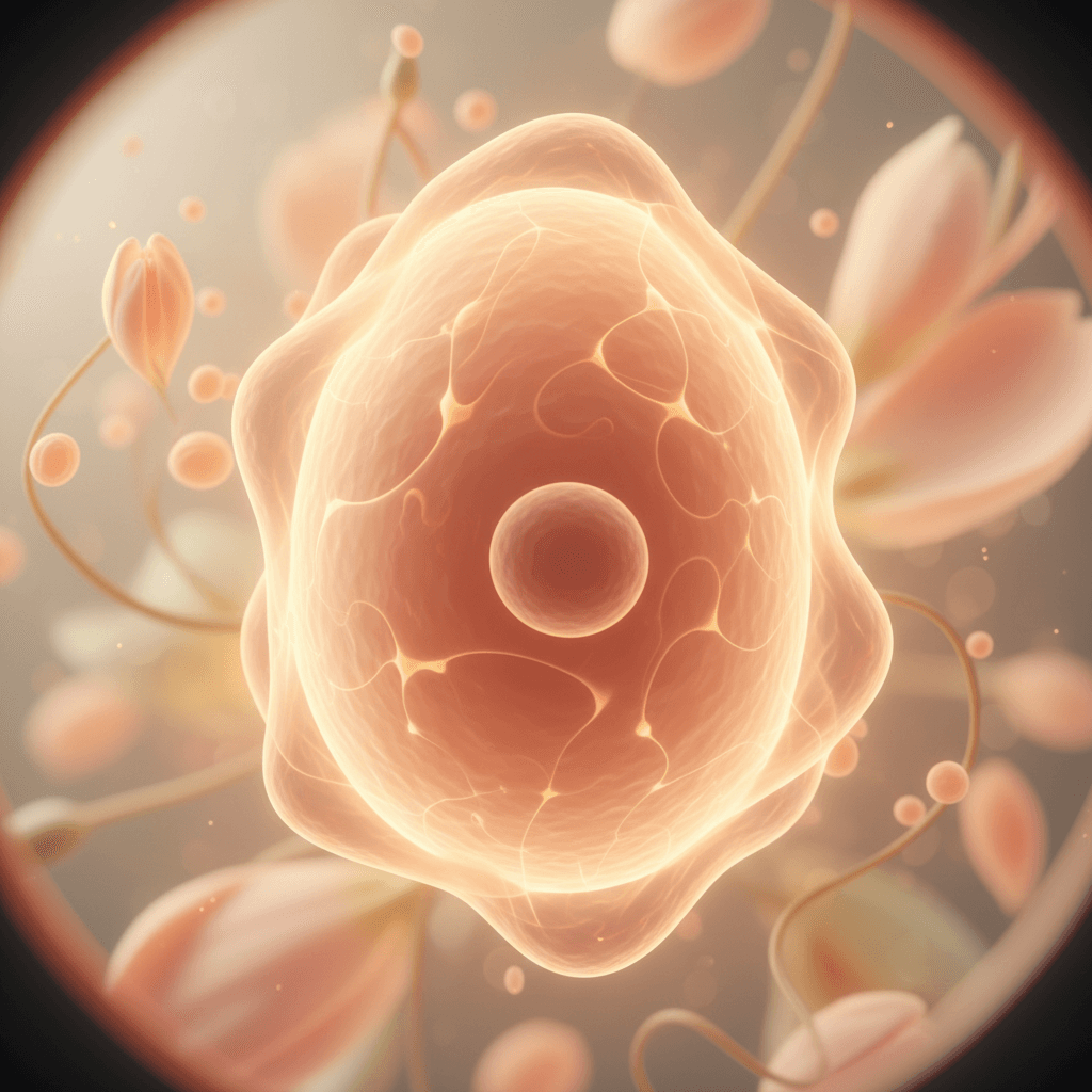 Close-up medical illustration of an egg cell showing structure and quality